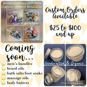Custom orders available aromatherapy spa gift set self care organic handcrafted